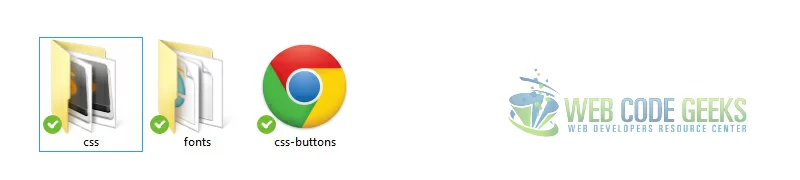 Folder View after adding the Font Awesome Folders