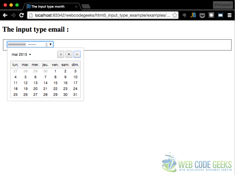 input type month example