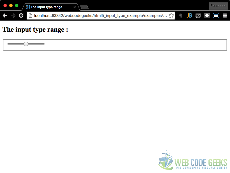 input type range example