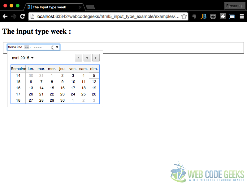input type week example