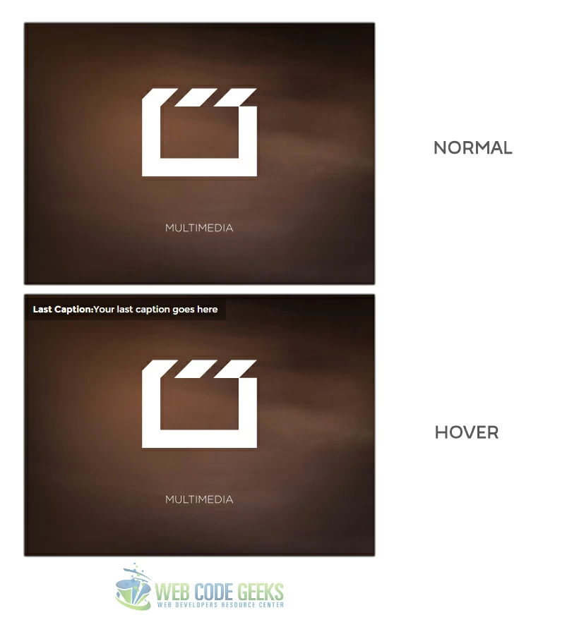 Styling the Caption over the Image