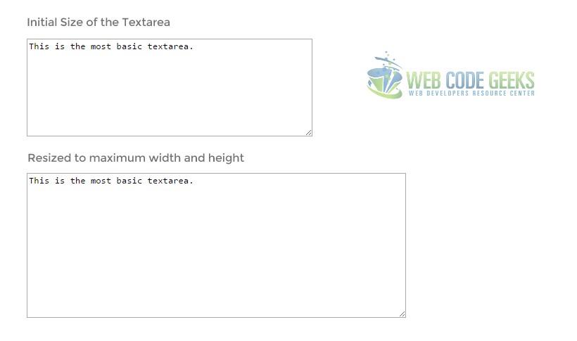 Textarea CSS Size