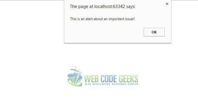 Alert Box using Javascript