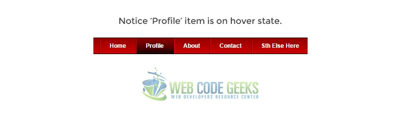Menu Image Hovers Example