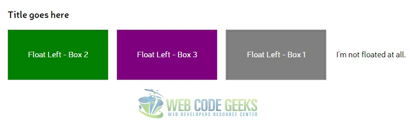 Multiple Elements on Float Left