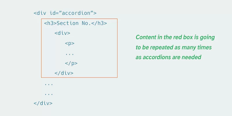 Syntax of the Structure we are building for Accordion!