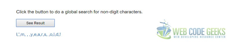 \D - Find a non-digit character