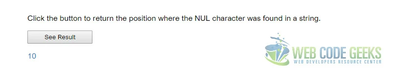 \0 - Find a NUL character