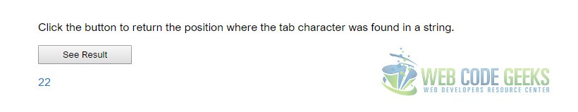 \t - Find a tab character