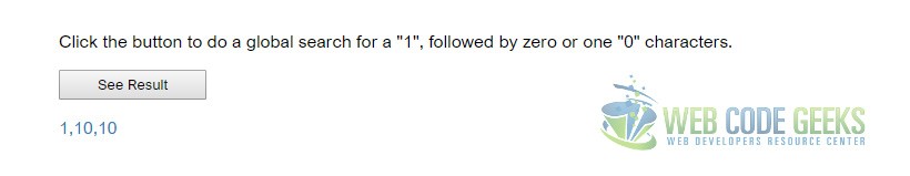 n? - Matches any string that contains zero or one occurrences of n