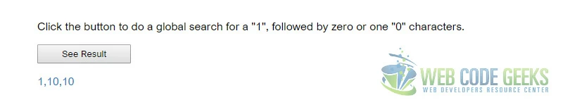 n? - Matches any string that contains zero or one occurrences of n
