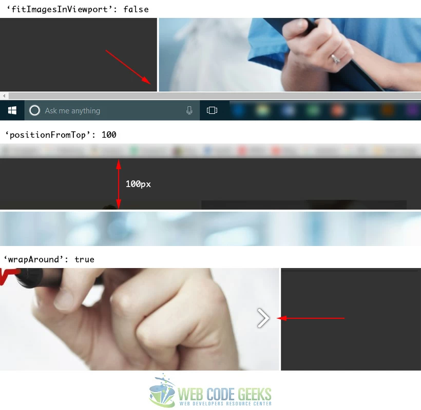 Options applied to the plugin - Example 2