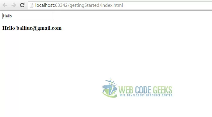 Automatically updated view, using the binding provided by $scope.