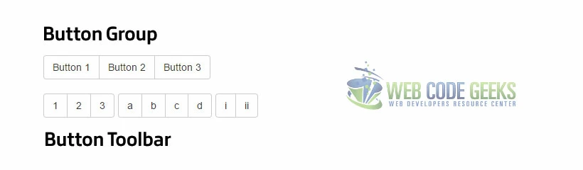 Button groups and toolbars example