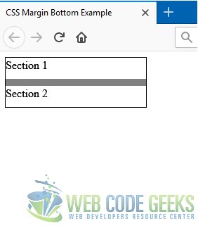 Fig. 1: Highlighted margin space between two sections