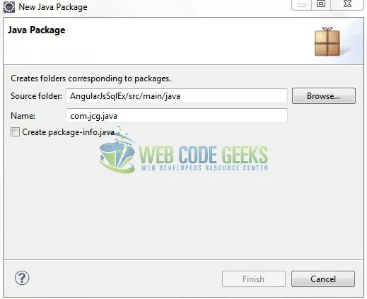 Fig. 7: Java Package Name (com.jcg.java)