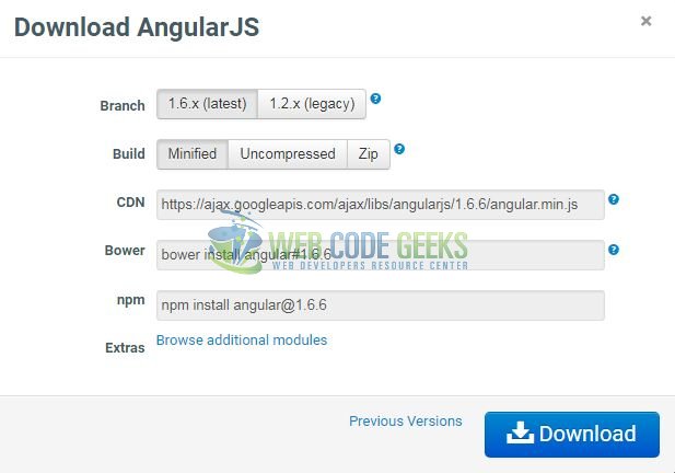 Fig. 1: Download AngularJS Library