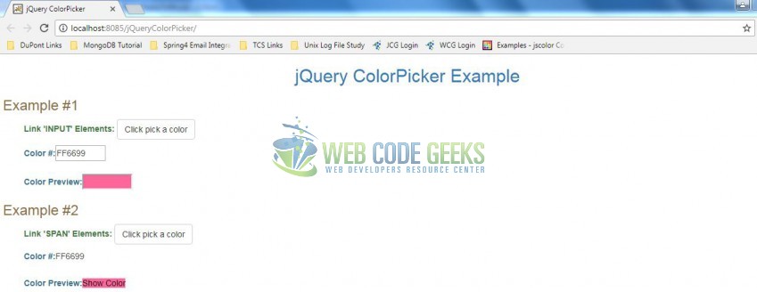 Fig. 7: ColorPicker Welcome Page