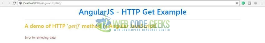 Fig. 9: Error message