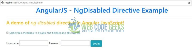 AngularJS ng-disabled Directive - Ng-Disabled Angular Directive