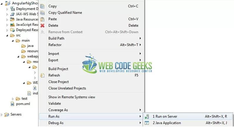 AngularJS ng-show Directive - Deploy Application on Tomcat