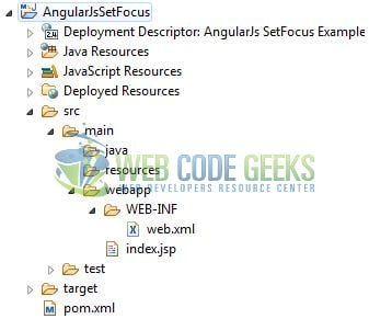 AngularJS Set Focus on Input Field - Application Project Structure