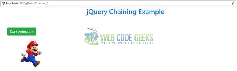 jQuery Chaining - Index page
