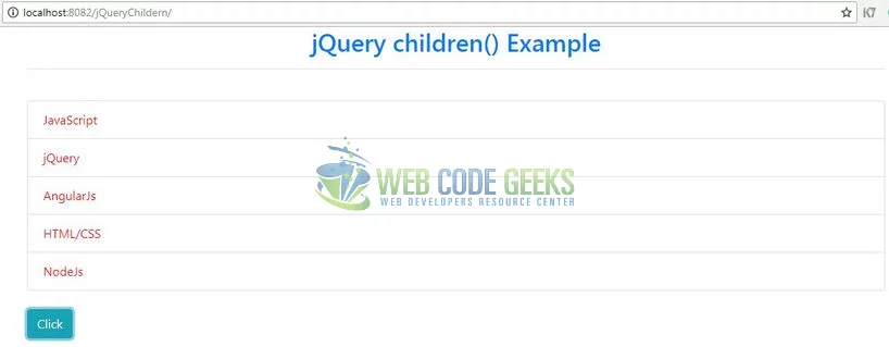 jQuery children()