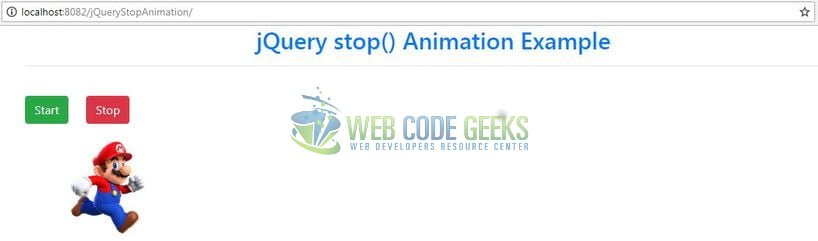 jQuery Stop Animations - Index page