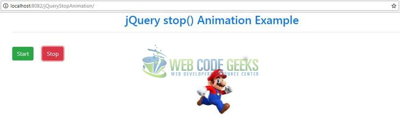 jQuery Stop Animations - jQuery 'stop()' method