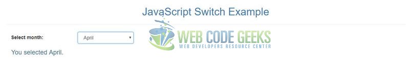 JavaScript switch - Output