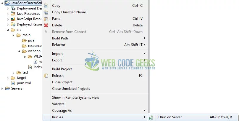 JavaScript Date toString() - Deploy Application on Tomcat