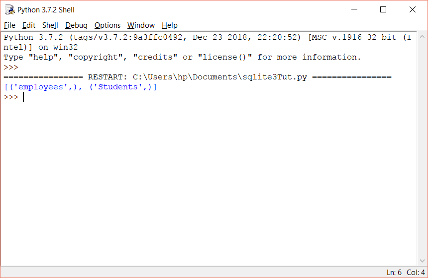 Python SQLite3