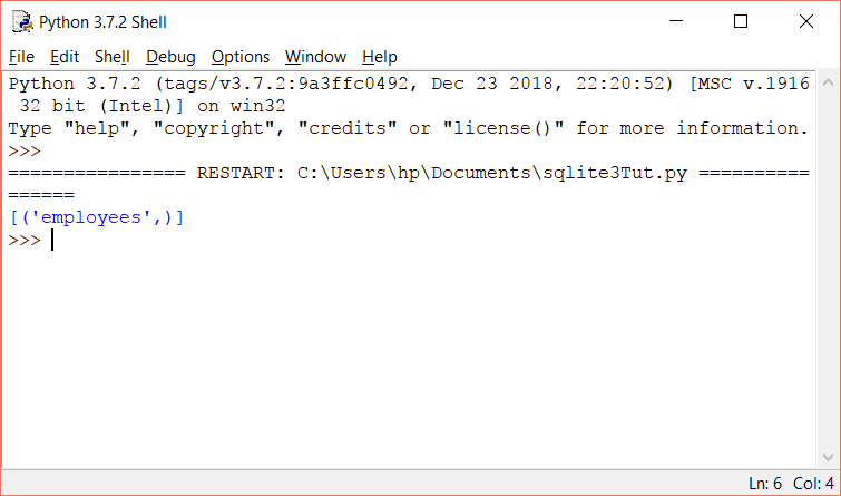 Python SQLite3