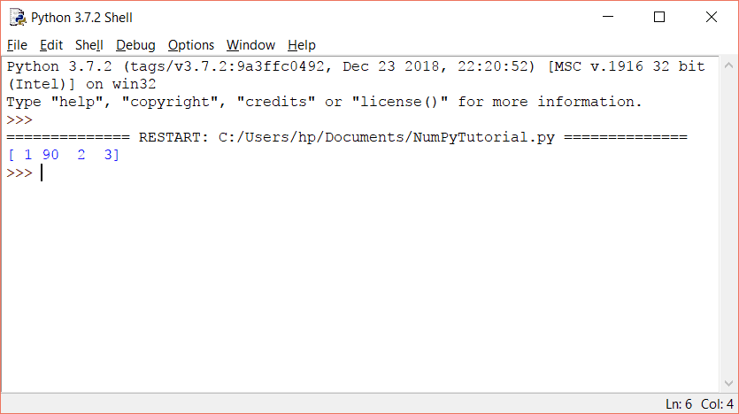 Python NumPy Array