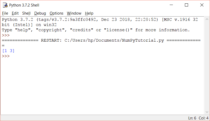 Python NumPy Array