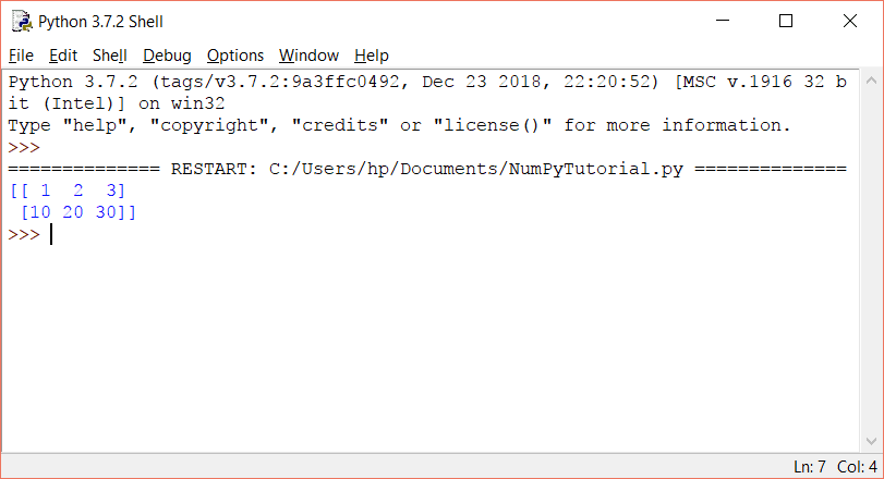 Python NumPy Array