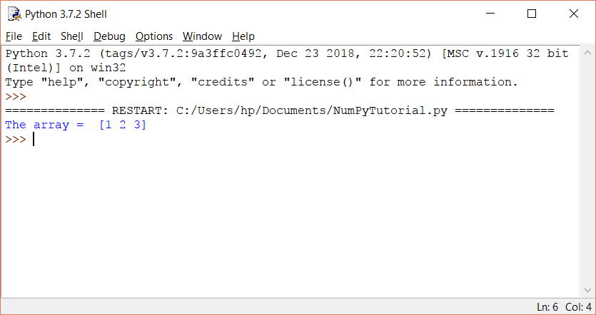 Python NumPy Array