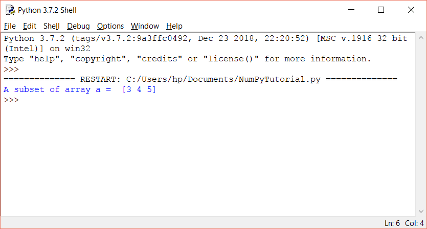 Python NumPy Array