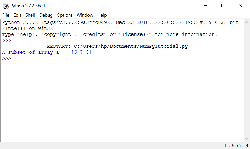 Python NumPy Array