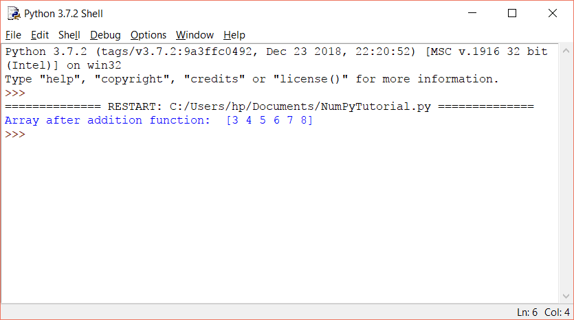 Python NumPy Array