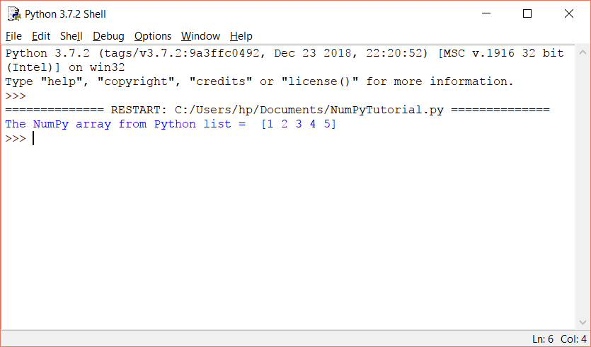 Python NumPy Array
