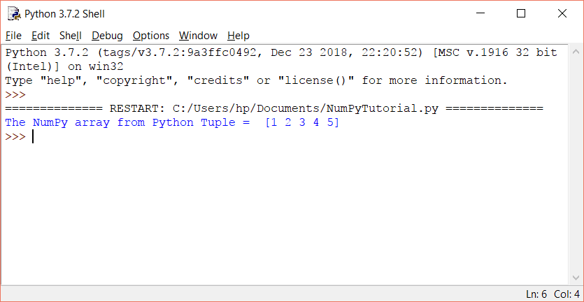 Python NumPy Array