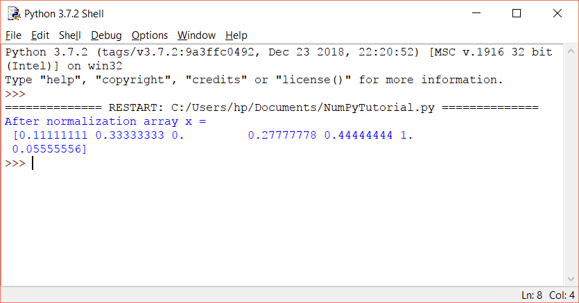Python NumPy Array