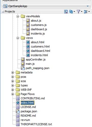 Oracle JET table