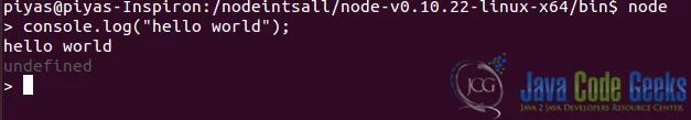 nodeConsole_hello_world