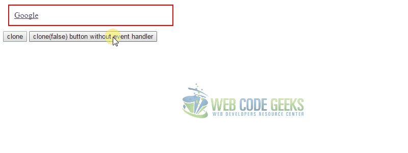 clone the button element without event handler