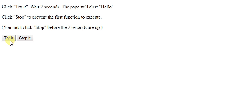Stop javascript timer