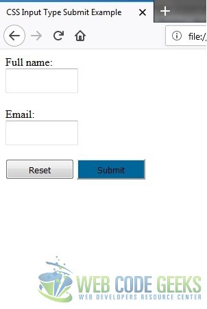 Fig. 3: CSS styled submit field