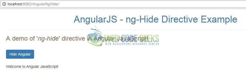 AngularJS ng-hide Directive - Ng-Hide Angular Directive